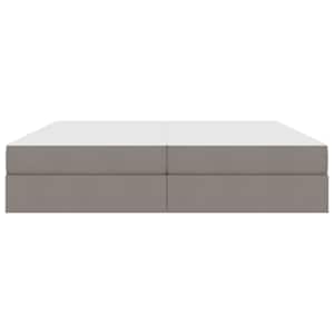 Postel s úložným prostorem a matrací Taupe 200 x 200 cm - obrázek 7