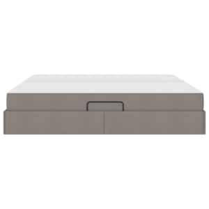 Postel s úložným prostorem a matrací Taupe 200 x 200 cm - obrázek 9