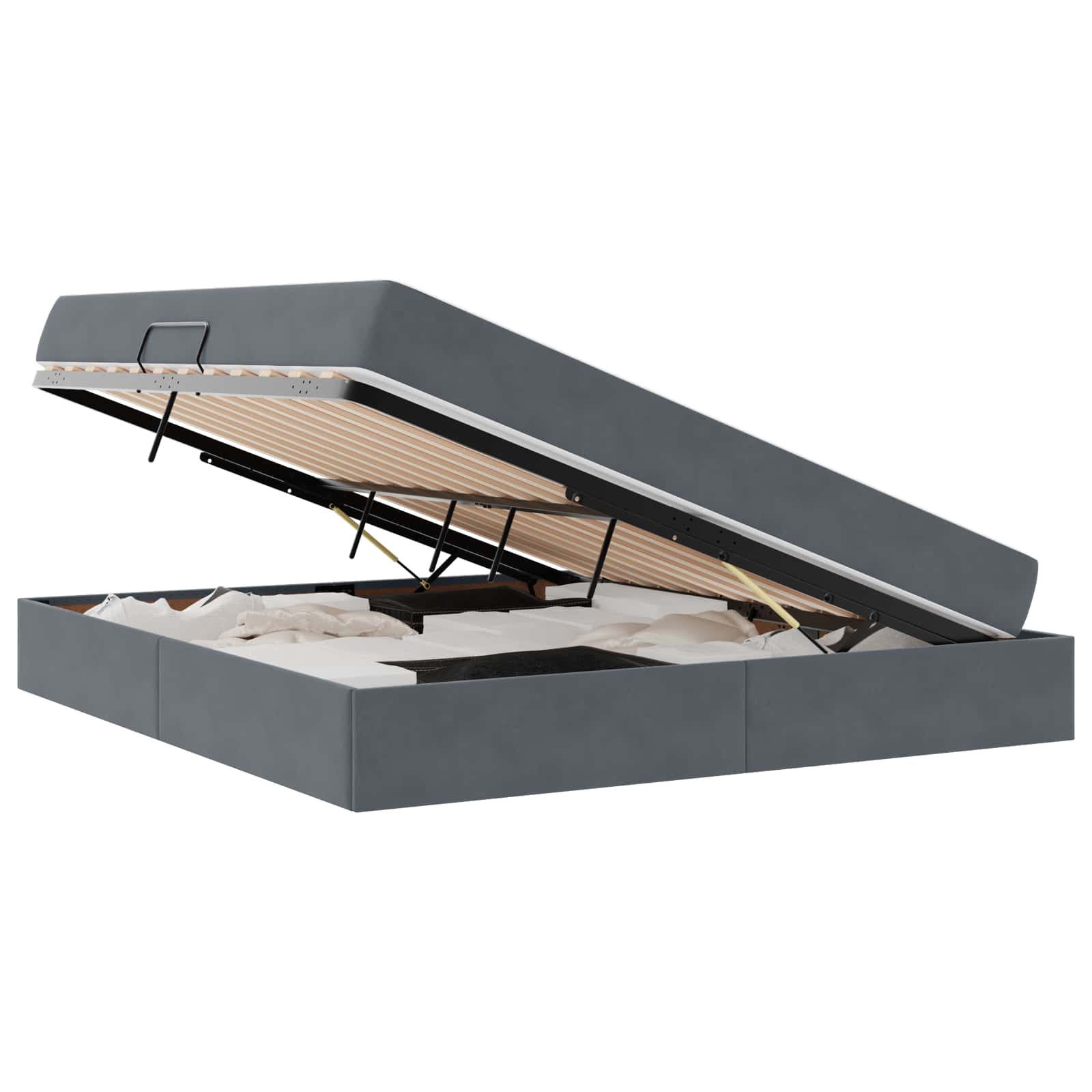 Voodi hoiukohaga ja madratsiga Tumehall 180 x 200 cm Samet 2 Kõik vajalik sinu aeda ja koju! Voodi hoiukohaga ja madratsiga Tumehall 180 x 200 cm Samet - Image 2