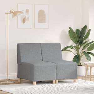 Modularna sofa enota brez naslonov 2 pcs Svetlo siva
