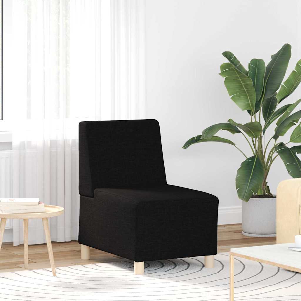 vidaXL Modulaire Bankeenheid Armlos 2 pcs Zwart 55 x 74 x 82 cm Stof