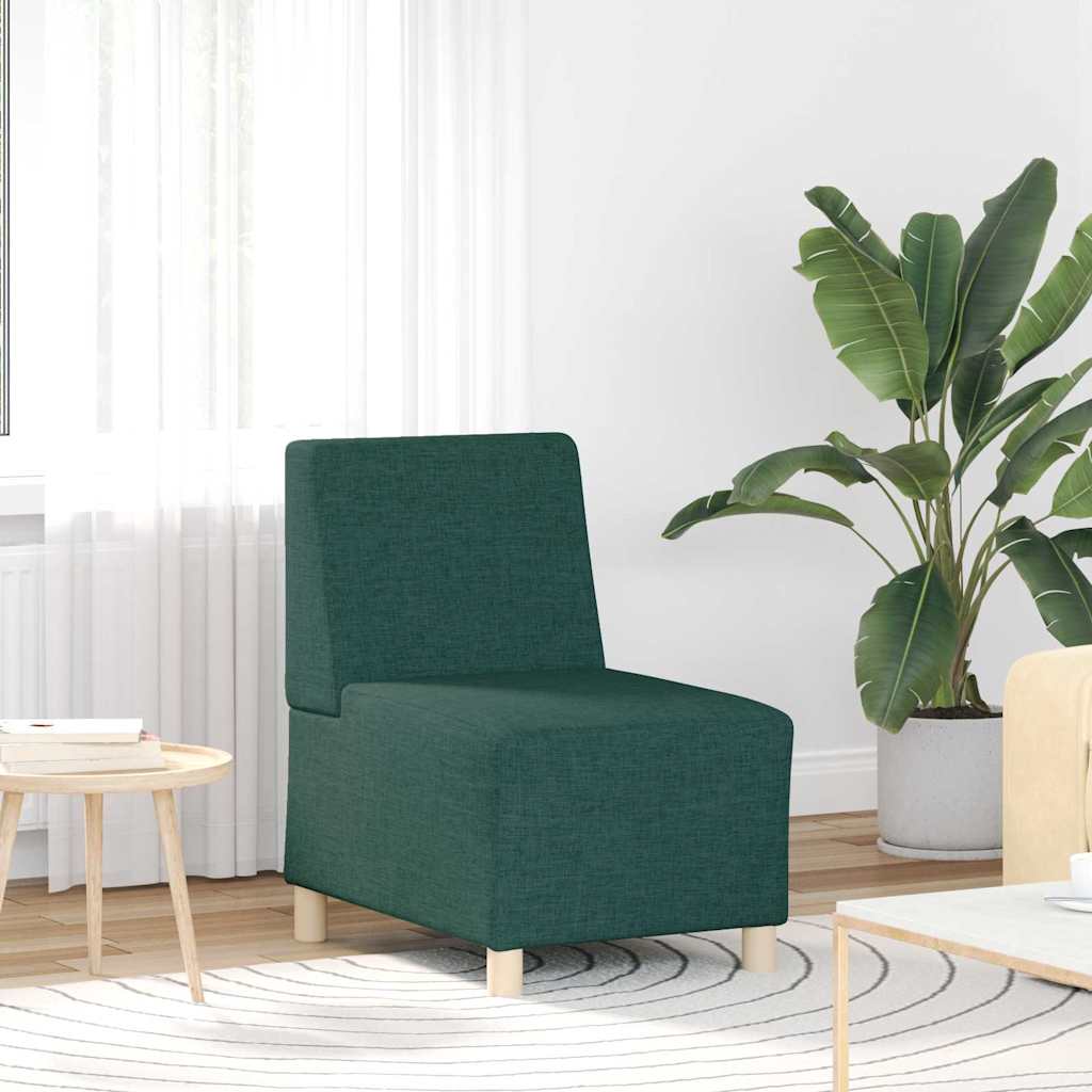 vidaXL Modulaire Bankeenheid Armlos 2 pcs Donkergroen 55 x 74 x 82 cm