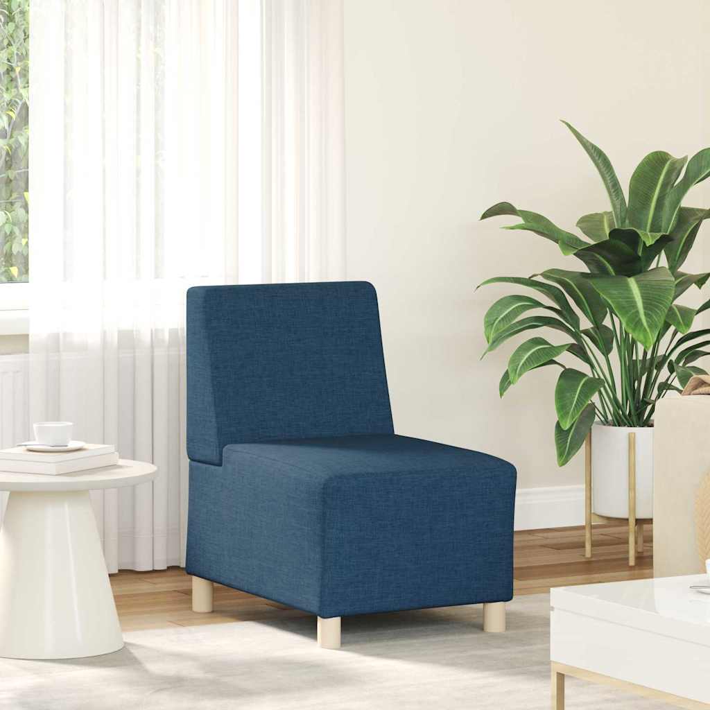 vidaXL Modulaire Bankeenheid Armlos 2 pcs Blauw 55 x 74 x 82 cm Stof