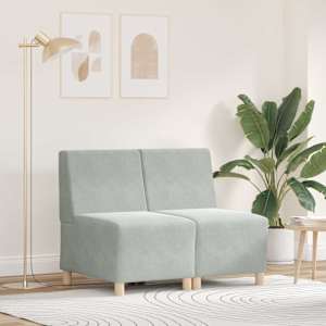 Modularna sofa enota brez naslonov 2 pcs Svetlo siva