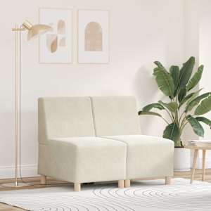 Modulová sedačka bez opěradel 2 pcs Krémová 55 x 74 x 82 cm - obrázek 1
