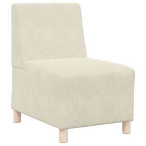 Modulová sedačka bez opěradel 2 pcs Krémová 55 x 74 x 82 cm - obrázek 4