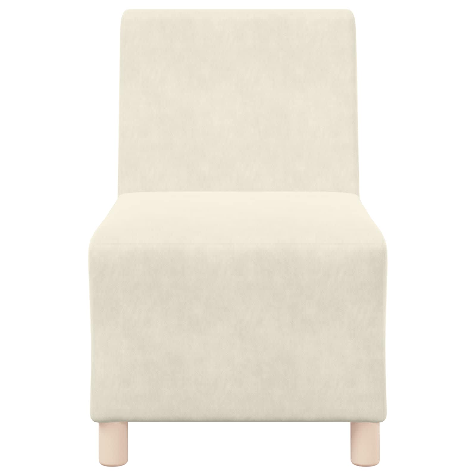 Modul Sofa Enhet Armfri 2 pcs Krem 55 x 74 x 82 cm Fløyel - Bilde 4