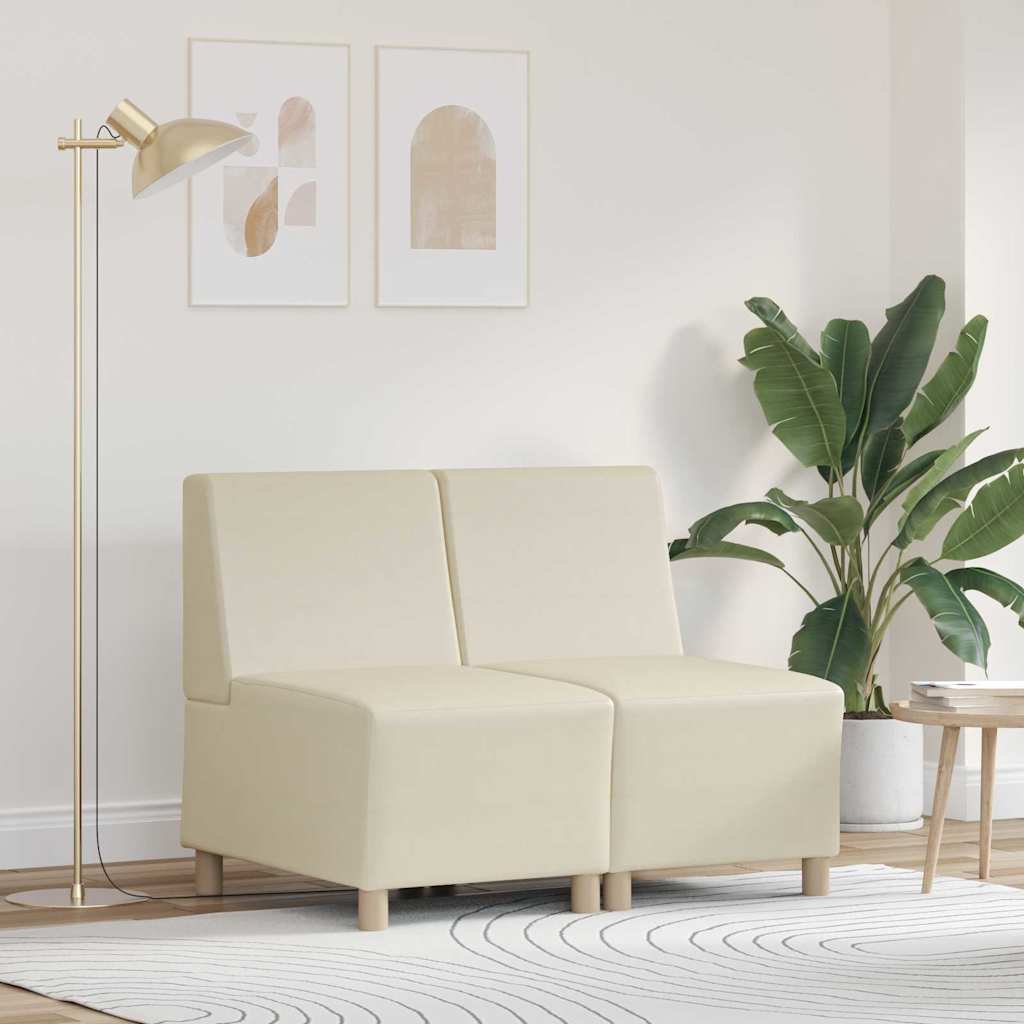 Diivanitoolid 2 pcs cream 55 x 74 x 82 cm Kunstnahk