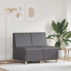 Modulová sedačka bez opěradel 2 pcs Šedá 55 x 74 x 82 cm - obrázek 1