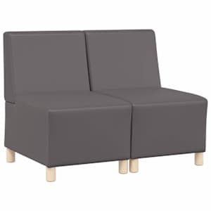 Modulová sedačka bez opěradel 2 pcs Šedá 55 x 74 x 82 cm - obrázek 2