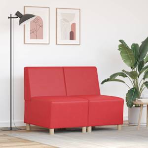 Modulová sedačka bez opěradel 2 pcs Červená 55 x 74 x 82 cm - obrázek 1