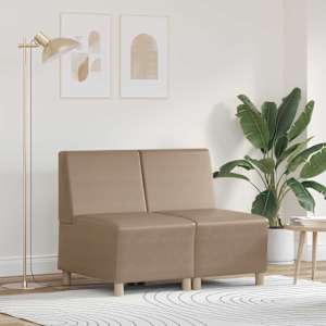 Modulová sedačka bez opěradel 2 pcs Cappuccino 55 x 74 x 82 cm - obrázek 1