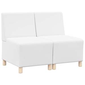 Modulová sedačka bez opěradel 2 pcs Bílá 55 x 74 x 82 cm - obrázek 2