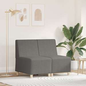 Modularna sofa enota brez naslonov 2 pcs Svetlo siva