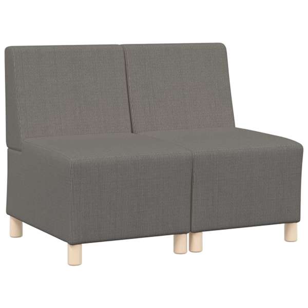 vidaXL K&auml;etugedeta mooduldiivani element 2 tk Helehall Korter kangas