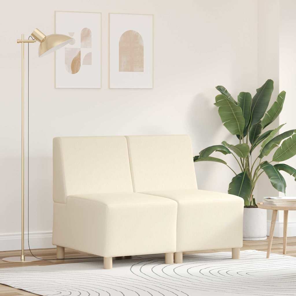 Sofa Chiar 2 pcs cream 55 x 74 x 82 cm Kordurori kangas