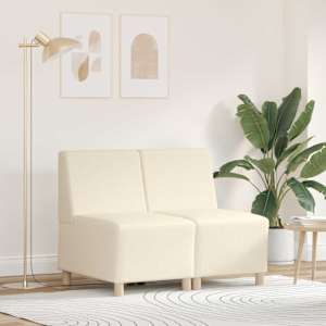 Modulová sedačka bez opěradel 2 pcs Krémová 55 x 74 x 82 cm - obrázek 1