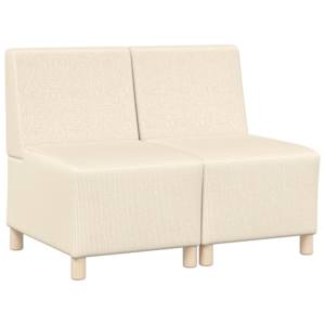 Modulová sedačka bez opěradel 2 pcs Krémová 55 x 74 x 82 cm - obrázek 2