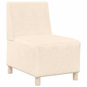 Modulová sedačka bez opěradel 2 pcs Krémová 55 x 74 x 82 cm - obrázek 4