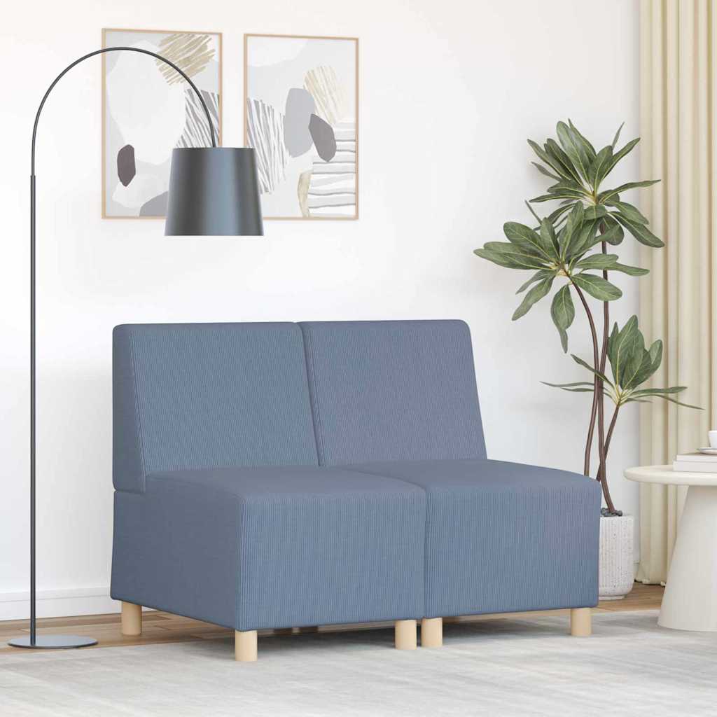 Sofa Chiar 2 pcs Sinine 55 x 74 x 82 cm Kordurori kangas