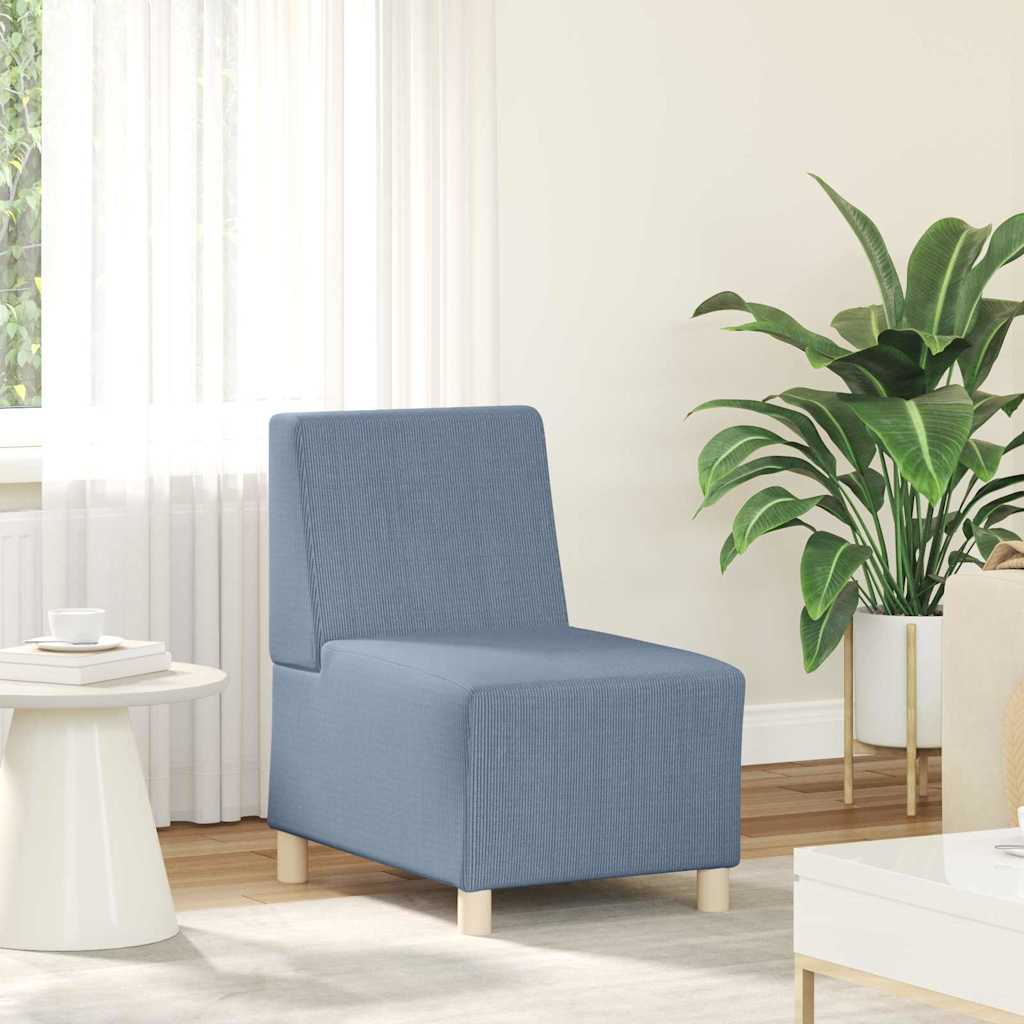 vidaXL Modulaire Bankeenheid Armlos 2 pcs Blauw 55 x 74 x 82 cm