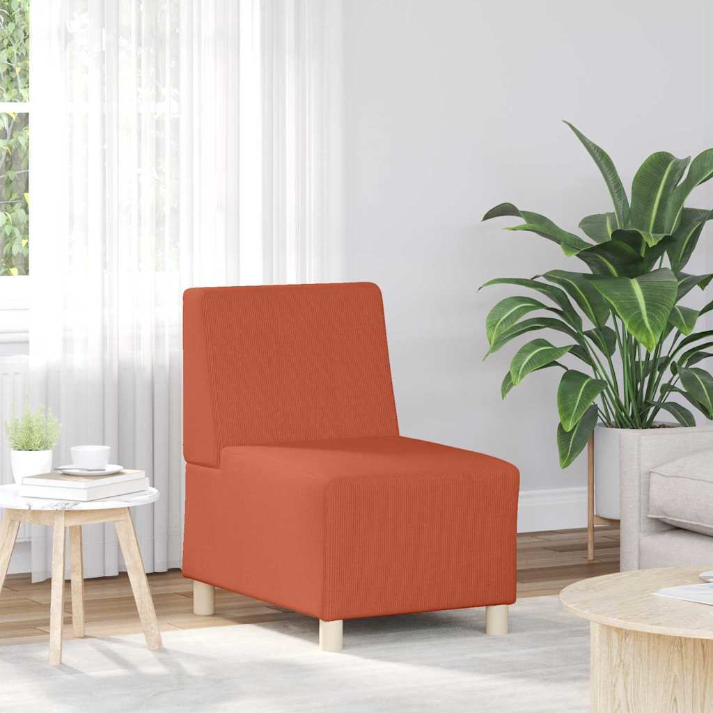 vidaXL Modulaire Bankeenheid Armlos 2 pcs Oranje 55 x 74 x 82 cm