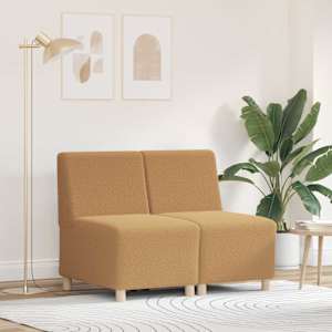 Modulová sedačka bez opěradel 2 pcs Béžová 55 x 74 x 82 cm - obrázek 1