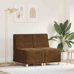 Modulová sedačka bez opěradel 2 pcs Hnědá 55 x 74 x 82 cm - obrázek 1