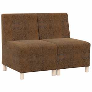 Modulová sedačka bez opěradel 2 pcs Hnědá 55 x 74 x 82 cm - obrázek 2