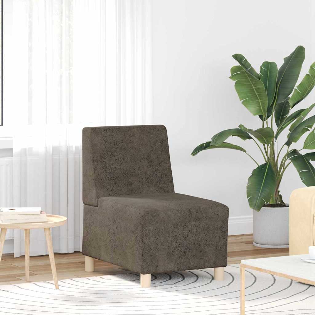 vidaXL Sofa Stoel 2 pcs Donkergrijs 55 x 74 x 82 cm Faux suede leer
