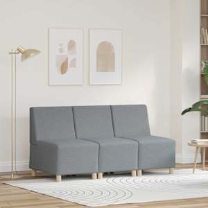 Modularna sofa enota brez naslonov 3 pcs Svetlo siva