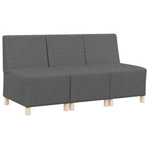vidaXL K&auml;etugedeta mooduldiivani element 3 tk Tumehall kangas