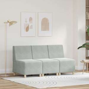 Modularna sofa enota brez naslonov 3 pcs Svetlo siva