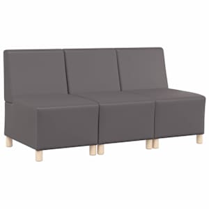 Modulová sedačka bez opěradel 3 pcs Šedá 55 x 74 x 82 cm - obrázek 2