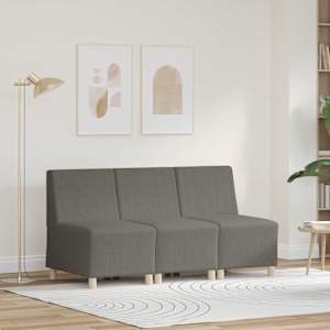 Modularna sofa enota brez naslonov 3 pcs Svetlo siva