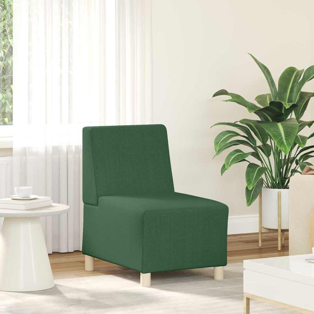 vidaXL Modulaire Bankeenheid Armlos 3 pcs Jungle groen 55 x 74 x 82 cm