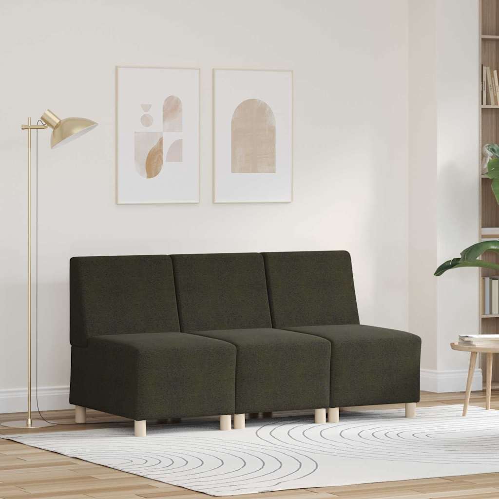 vidaXL Fotoliu 3 pcs Verde 55 x 74 x 82 cm Piele ecologică de suede