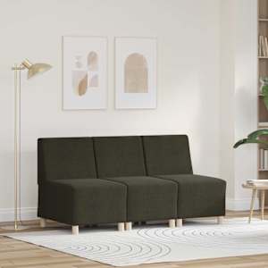 Modulová sedačka bez opěradel 3 pcs Zelená 55 x 74 x 82 cm - obrázek 1