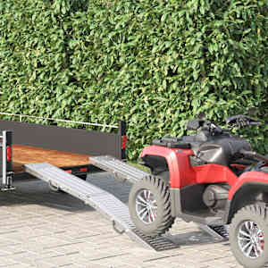 Zložljiva Ramp 200kg na rampo 2 pcs srebrna 166 x 23 x 4,5 cm