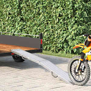 Ramp za nalaganje 200 kg srebrna 186 x 23 x 4,5 cm