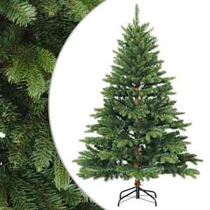 vidaXL Kunstlik kokkupandav j&otilde;ulupuu Roheline 120 cm PVC, PE ja teras