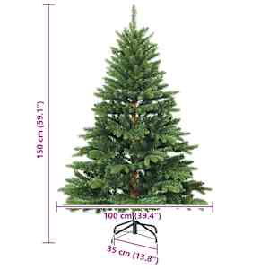 Umělý Skládací Vánoční Strom Zelená 150 cm PVC, PE a ocel - obrázek 9