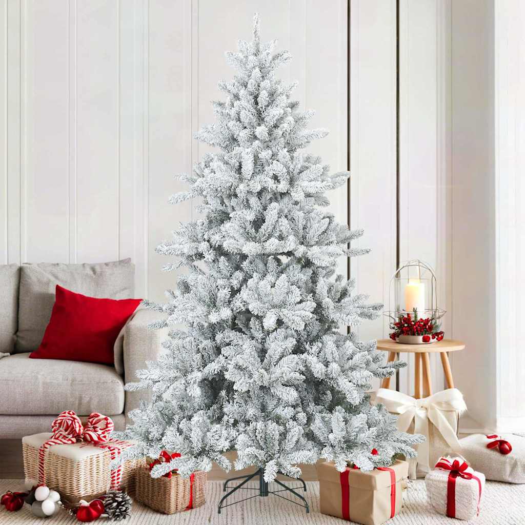 Arbre de Noël Artificiel Moderne à Charnières Flocké avec Neige