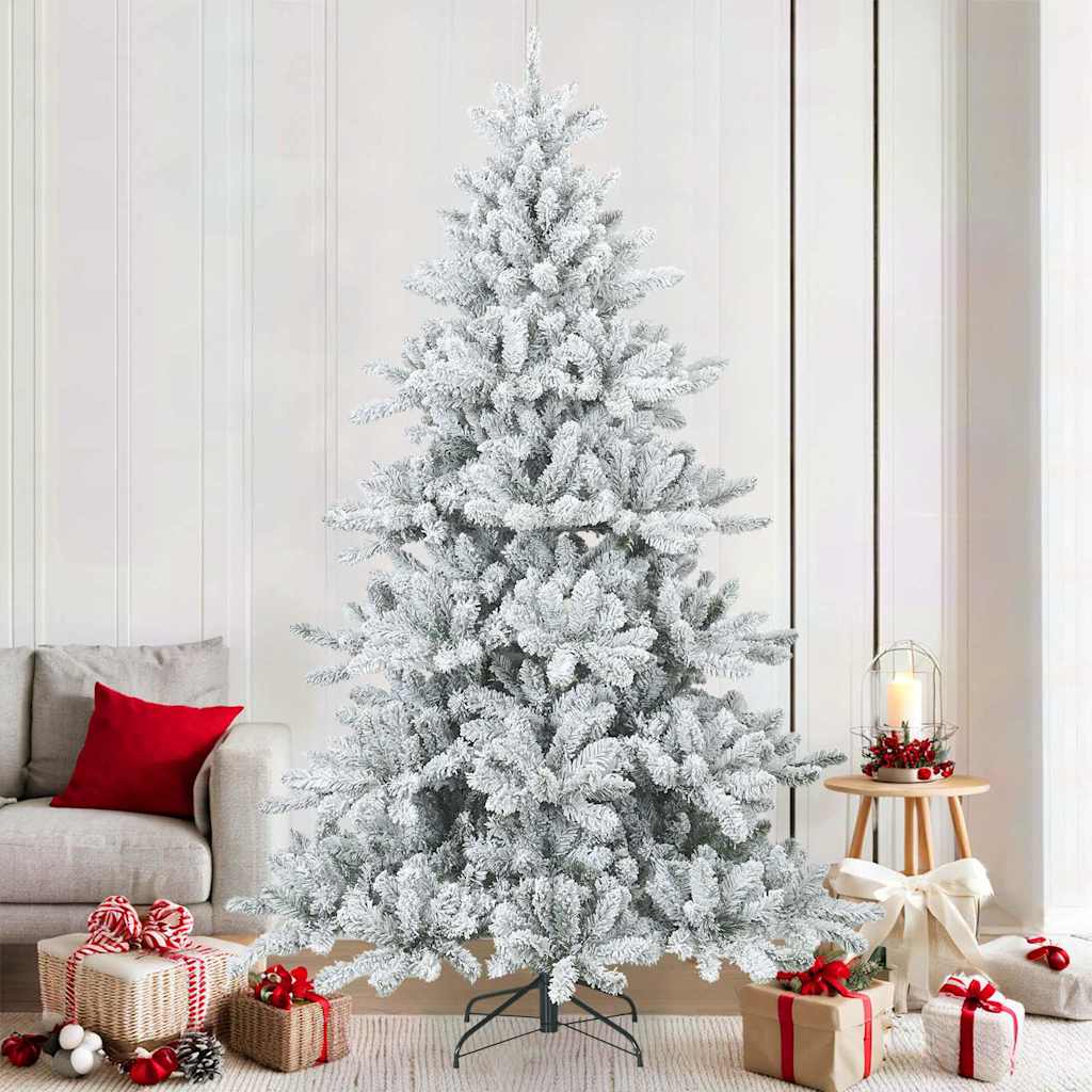 Arbre de Noël Artificiel Moderne à Charnières Flocké avec Neige