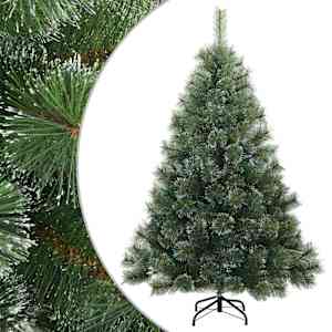Umělý vánoční strom ze sněhu s čepicí Zelená 120 cm PVC, ocel - obrázek 2