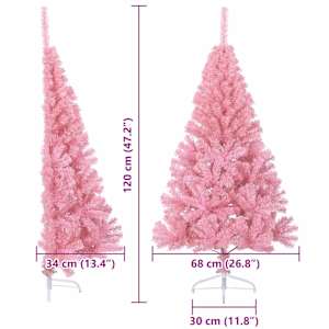 Umělý osvětlený vánoční stromeček Růžová 120 cm PVC - obrázek 19