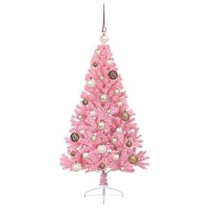 Umělý osvětlený vánoční stromeček Růžová 120 cm PVC - obrázek 4
