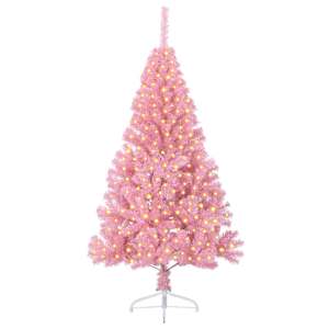 Umělý osvětlený vánoční stromeček Růžová 180 cm PVC - obrázek 3