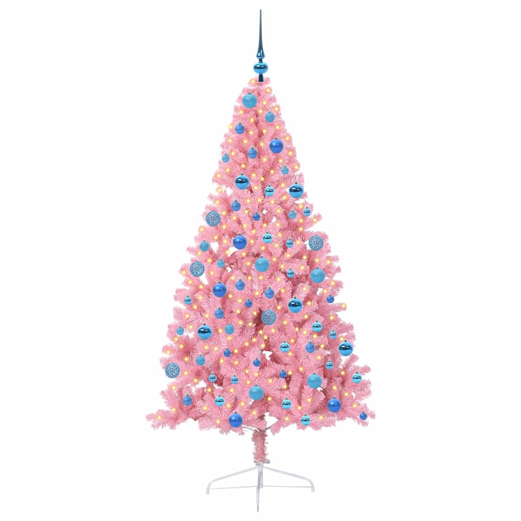Thumbnail - vidaXL Künstlicher vorbeleuchteter Weihnachtsbaum Rosa 180 cm PVC