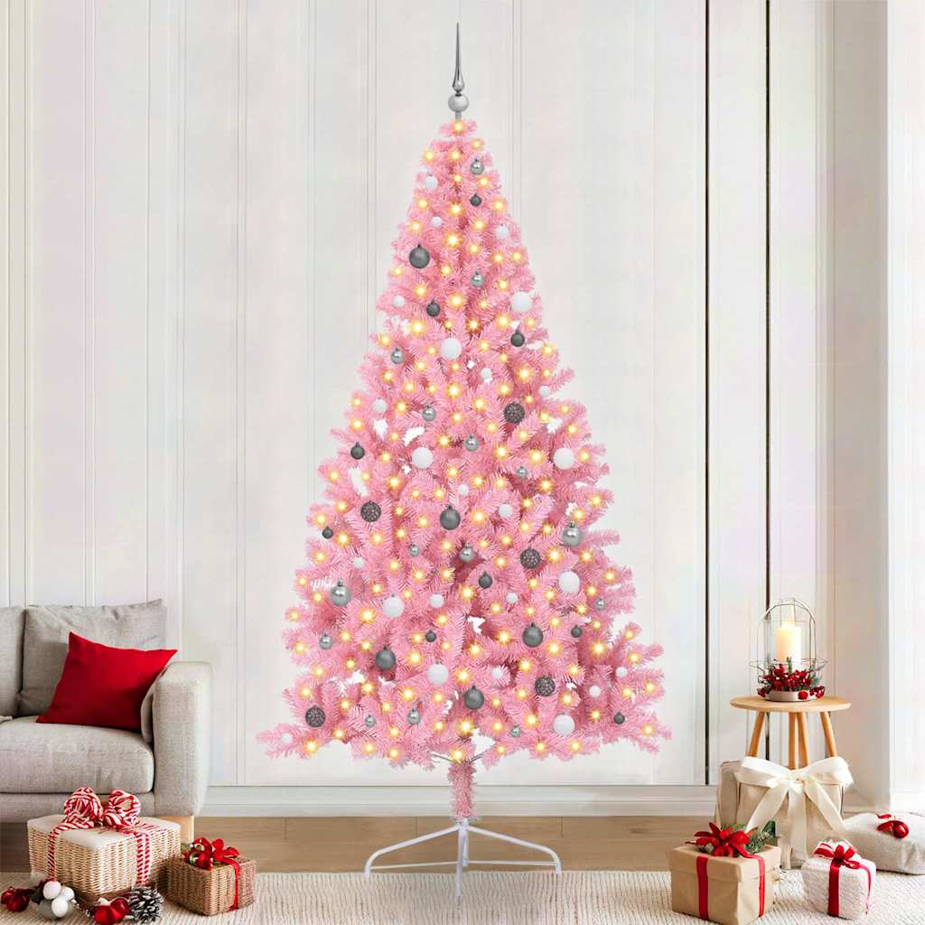 Arbre de Noël artificiel demi Rose 240 cm PVC